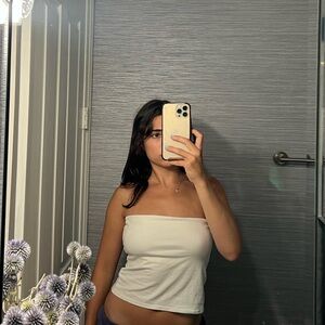 White Double Layered Tube Top